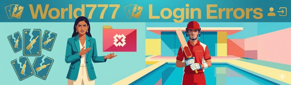 World777 login error messages and troubleshooting fixes showing incorrect password, account lockout, and access issue solutions